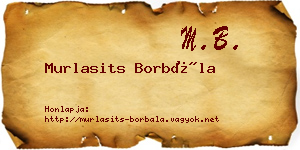 Murlasits Borbála névjegykártya